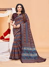 The Fabric Sage Regular Wear Printed Wholesale Cotton Sarees
